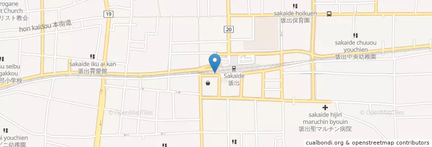 Mapa de ubicacion de 坂出駅前交番 en Japon, Préfecture De Kagawa, 坂出市.