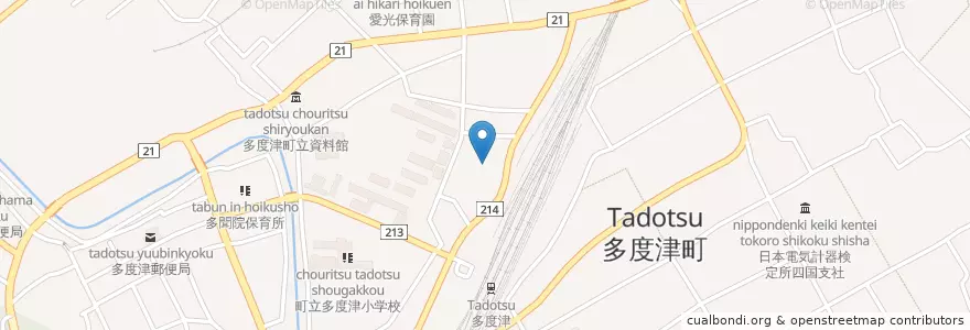 Mapa de ubicacion de 多度津三宅病院 en اليابان, كاغاوا, 仲多度郡, 多度津町.