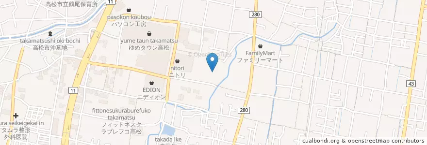 Mapa de ubicacion de 大西精神衛生研究所附属大西病院 en Giappone, Prefettura Di Kagawa, 高松市.