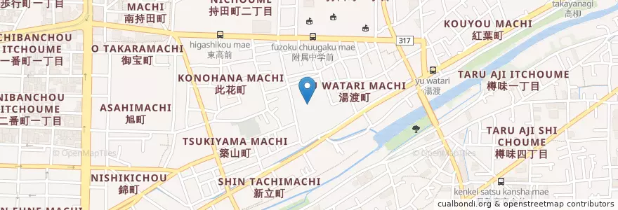 Mapa de ubicacion de 市立八坂小学校 en Japan, Ehime Prefecture, Matsuyama.