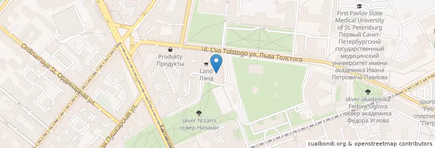 Mapa de ubicacion de Северо-Западный региональный центр Банка ВТБ en Russland, Föderationskreis Nordwest, Oblast Leningrad, Sankt Petersburg, Petrograder Rajon.