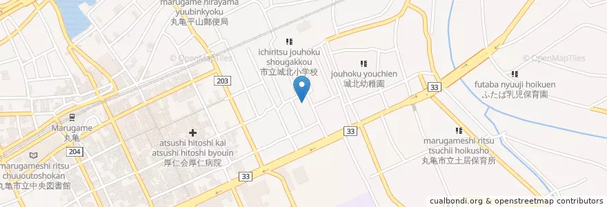 Mapa de ubicacion de 更新会丸亀林病院 en Japan, Kagawa Prefecture, Marugame.