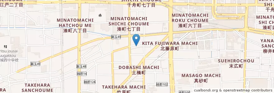 Mapa de ubicacion de 松山土橋郵便局 en Japan, 愛媛県, 松山市.