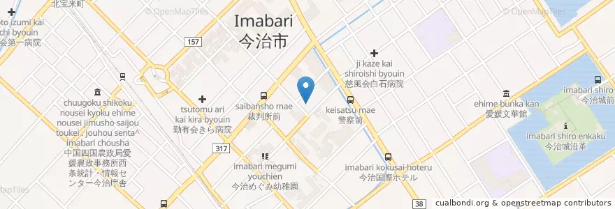 Mapa de ubicacion de 松山地方法務局今治支局 en 日本, 愛媛県, 今治市.
