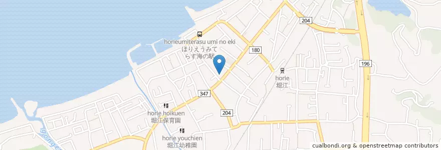 Mapa de ubicacion de 松山西警察署堀江駐在所 en Japonya, 愛媛県, 松山市.