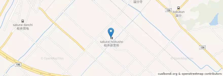 Mapa de ubicacion de 桜井保育所 en Jepun, 愛媛県, 今治市.