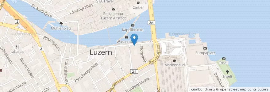 Mapa de ubicacion de Raiffeisenbank Luzern en Schweiz/Suisse/Svizzera/Svizra, Luzern, Luzern.