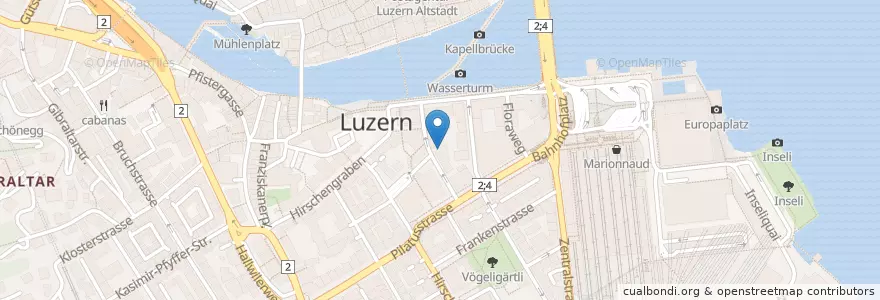 Mapa de ubicacion de La Baracca en Schweiz/Suisse/Svizzera/Svizra, Luzern, Luzern.