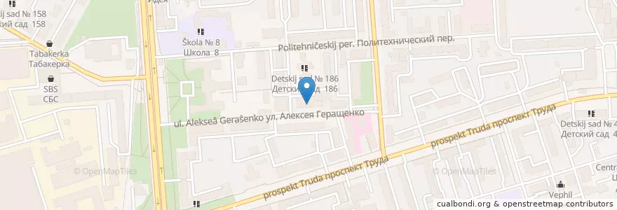 Mapa de ubicacion de Женская консультация en Rusia, Distrito Federal Central, Óblast De Vorónezh, Городской Округ Воронеж.