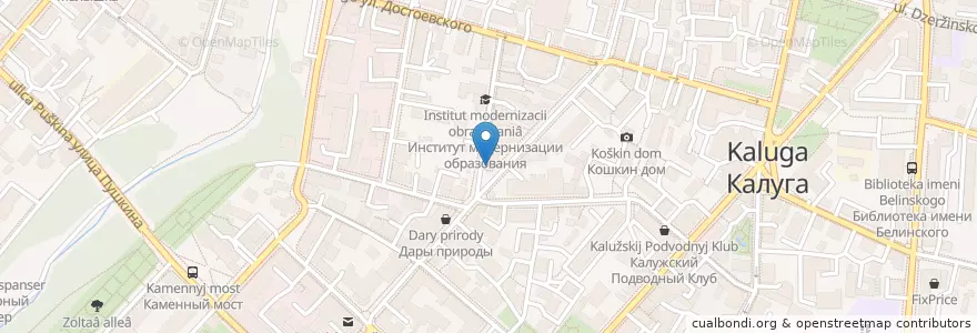 Mapa de ubicacion de Аптека №2 en ロシア, 中央連邦管区, カルーガ州, Городской Округ Калуга.