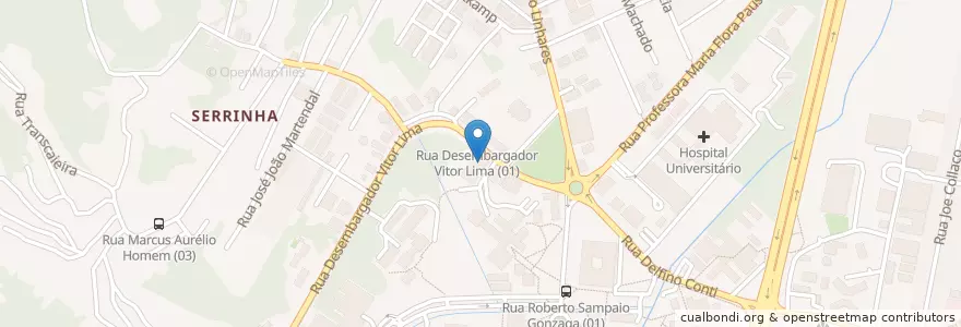 Mapa de ubicacion de Servidor en البَرَازِيل, المنطقة الجنوبية, سانتا كاتارينا, Microrregião De Florianópolis, Região Geográfica Intermediária De Florianópolis, فلوريانوبوليس.