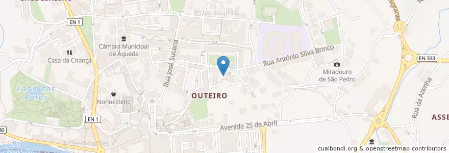 Mapa de ubicacion de Montepio en 포르투갈, Aveiro, Centro, Baixo Vouga, Águeda, Águeda E Borralha.
