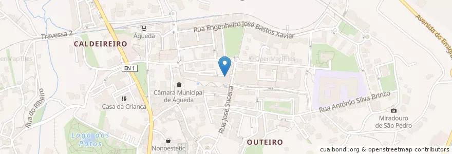 Mapa de ubicacion de Grupo de Dadores de Sangue en ポルトガル, Aveiro, Centro, Baixo Vouga, Águeda, Águeda E Borralha.