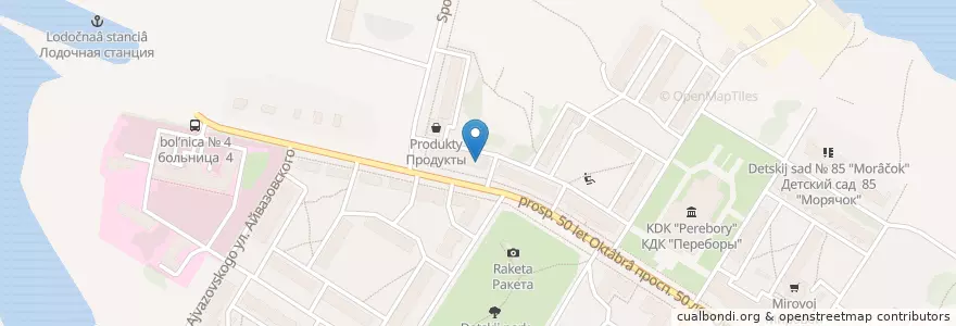 Mapa de ubicacion de Волна en Russie, District Fédéral Central, Oblast De Iaroslavl, Рыбинский Район, Городской Округ Рыбинск.
