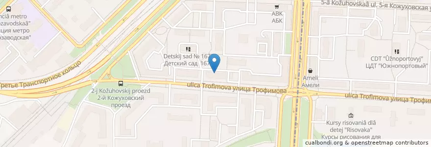 Mapa de ubicacion de Детский сад № 1672 en Russia, Central Federal District, Moscow, Southern Administrative Okrug, Danilovsky District.