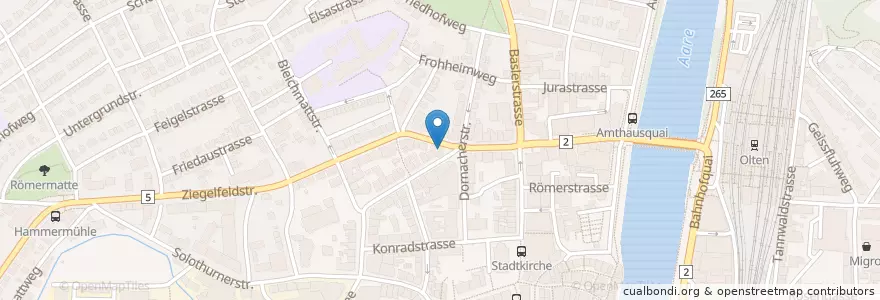 Mapa de ubicacion de Cafe Ring en 瑞士, Solothurn, Amtei Olten-Gösgen, Bezirk Olten, Olten.