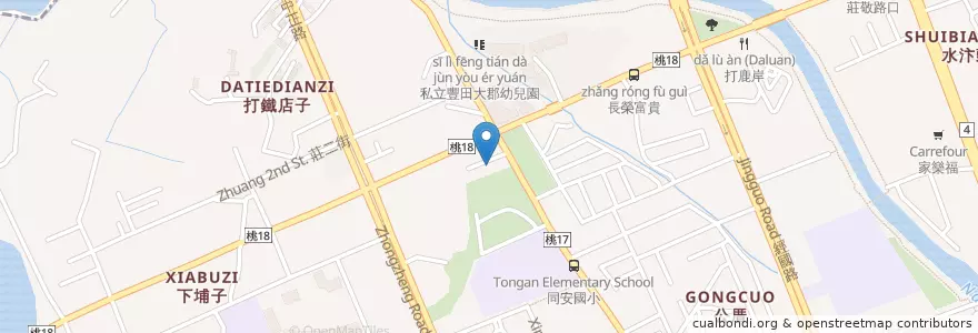 Mapa de ubicacion de Puzih Branch en Taiwan, Taoyuan, Taoyuan District.