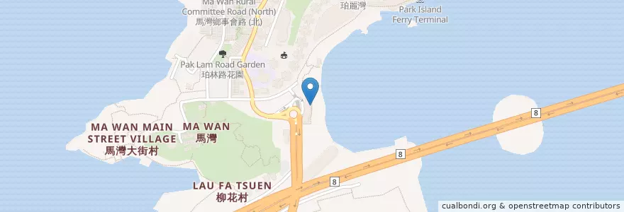 Mapa de ubicacion de Cafe Roma en 中国, 香港 Hong Kong, 广东省, 新界 New Territories, 荃灣區 Tsuen Wan District.