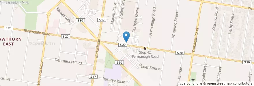 Mapa de ubicacion de Chemist Warehouse en 오스트레일리아, Victoria, City Of Boroondara.