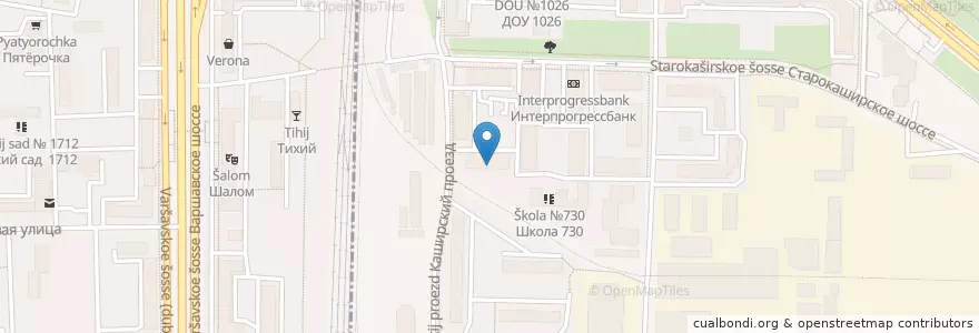 Mapa de ubicacion de ЦПМСС "Взаимодействие" en Russie, District Fédéral Central, Moscou, Южный Административный Округ, Район Нагатино-Садовники.