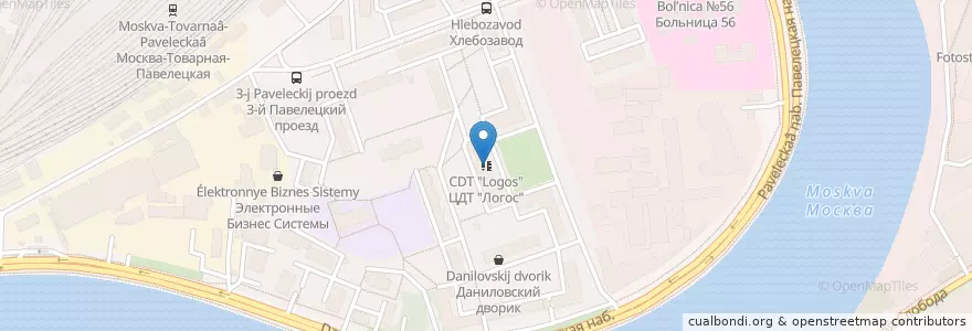 Mapa de ubicacion de ЦДТ "Логос" en Russia, Distretto Federale Centrale, Москва, Южный Административный Округ, Даниловский Район.
