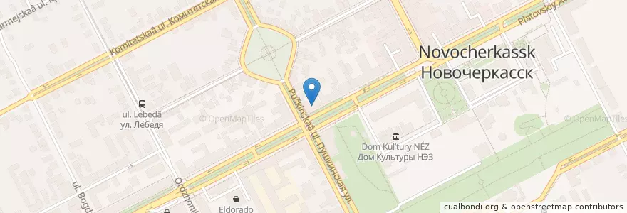 Mapa de ubicacion de Отделение связи №346400 en ロシア, 南部連邦管区, ロストフ州, Городской Округ Новочеркасск.