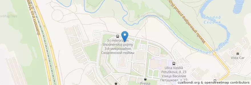 Mapa de ubicacion de Участковый пункт en Russia, Central Federal District, Moscow, North-Western Administrative Okrug, Yuzhnoye Tushino District.