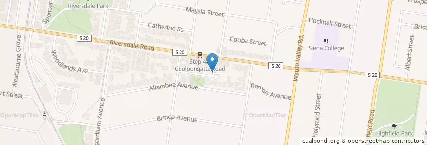 Mapa de ubicacion de Woolworths carpark en Australië, Victoria, City Of Boroondara.