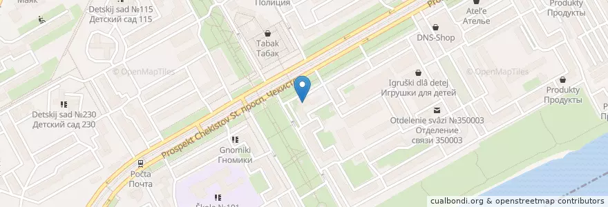 Mapa de ubicacion de Аптечный склад en Rússia, Distrito Federal Do Sul, Krai De Krasnodar, Городской Округ Краснодар.