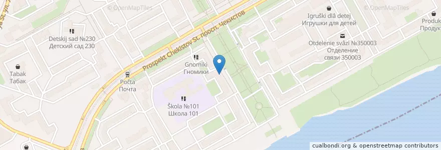 Mapa de ubicacion de Зоомагазин en Rusland, Zuidelijk Federaal District, Kraj Krasnodar, Городской Округ Краснодар.
