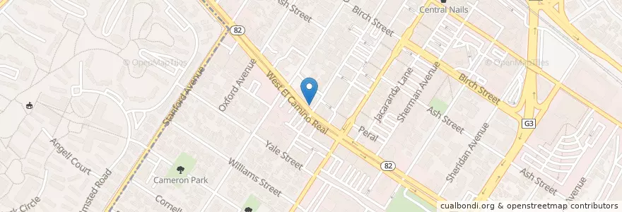 Mapa de ubicacion de First Republic Bank en Estados Unidos Da América, Califórnia, Santa Clara County, Palo Alto.