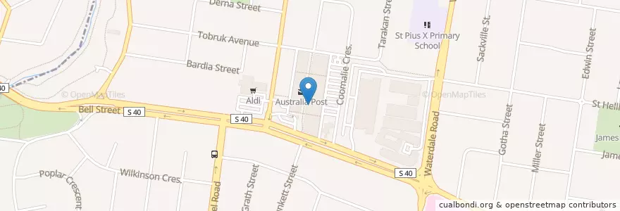 Mapa de ubicacion de V & B Coffee & Bakery en Australia, Victoria, City Of Banyule.