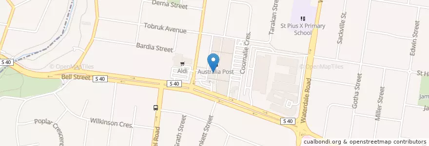 Mapa de ubicacion de Yarra Plenty Church en Australia, Victoria, City Of Banyule.