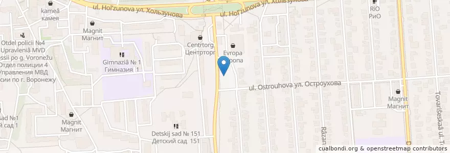 Mapa de ubicacion de АГЗС en Rusya Federasyonu, Центральный Федеральный Округ, Voronej Oblastı, Городской Округ Воронеж.