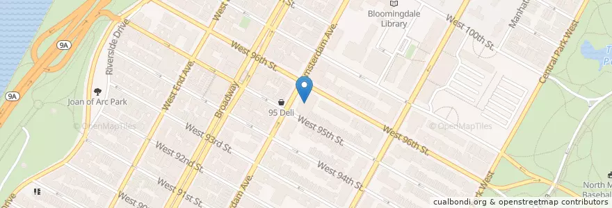 Mapa de ubicacion de 169 West 95th street en Estados Unidos Da América, Nova Iorque, New York, New York County, Manhattan, Manhattan Community Board 7.