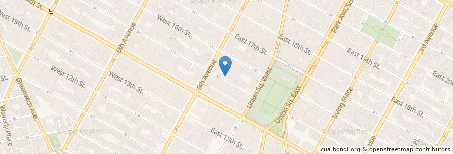 Mapa de ubicacion de 21 East 15th Street en 美利坚合众国/美利堅合眾國, 纽约州 / 紐約州, 纽约, 纽约县, Manhattan.