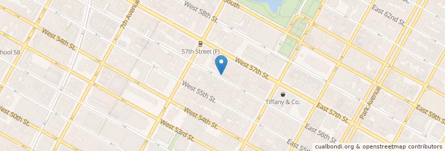 Mapa de ubicacion de 33 W 56th Street en Verenigde Staten, New York, New York, New York County, Manhattan, Manhattan Community Board 5.