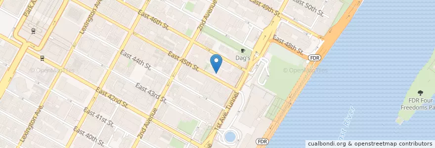 Mapa de ubicacion de 333 E 45th Street en Verenigde Staten, New York, New York, New York County, Manhattan, Manhattan Community Board 6.