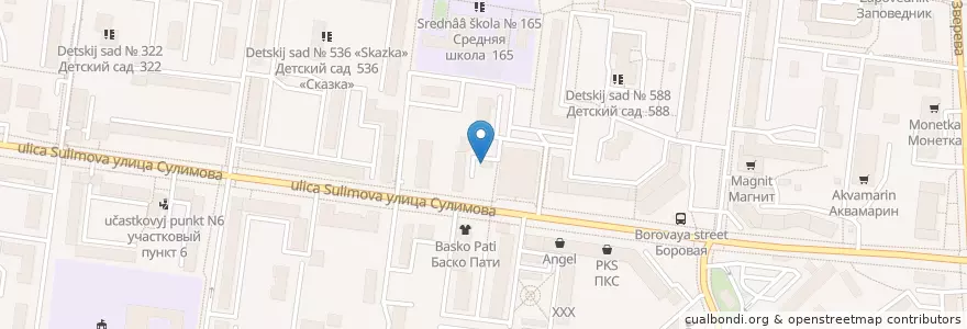 Mapa de ubicacion de Автомойка en ロシア, ウラル連邦管区, スヴェルドロフスク州, エカテリンブルク管区.