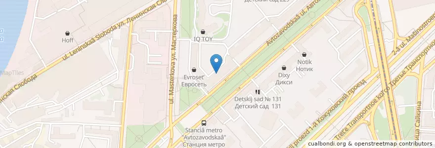 Mapa de ubicacion de Детский сад № 26 en Russia, Distretto Federale Centrale, Москва, Южный Административный Округ, Даниловский Район.