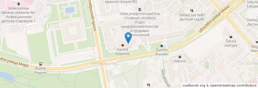 Mapa de ubicacion de Бинбанк en Rússia, Distrito Federal Central, Владимирская Область, Городской Округ Владимир.