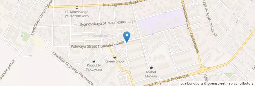 Mapa de ubicacion de Авиценна en Rusia, Южный Федеральный Округ, Краснодарский Край, Городской Округ Геленджик.