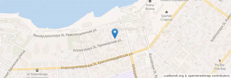 Mapa de ubicacion de Столовая №5 en روسيا, منطقة فيدرالية جنوبية, منطقة كراسنودار, Городской Округ Геленджик.