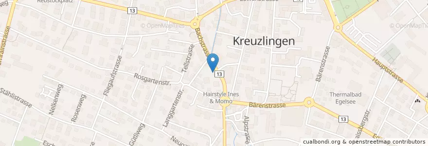 Mapa de ubicacion de Sofra en Suíça, Thurgau, Bezirk Kreuzlingen, Kreuzlingen.