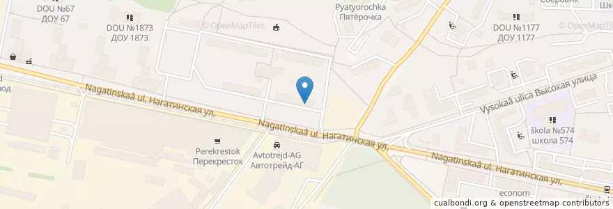 Mapa de ubicacion de ДОУ №2237 en Rússia, Distrito Federal Central, Москва, Южный Административный Округ, Район Нагатино-Садовники.