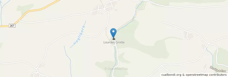 Mapa de ubicacion de Lourdes Grotte en Suiza, Soleura, Amtei Thal-Gäu, Bezirk Thal, Mümliswil-Ramiswil.