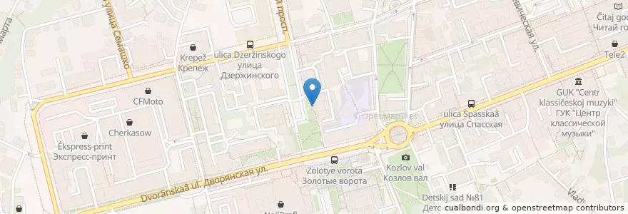 Mapa de ubicacion de Фламинго en روسيا, Центральный Федеральный Округ, فلاديمير أوبلاست, Городской Округ Владимир.