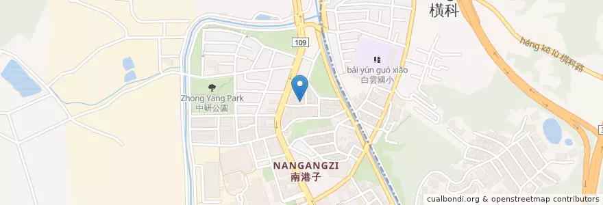 Mapa de ubicacion de 中研長老教會 en 台湾, 新北市, 台北市, 南港区.