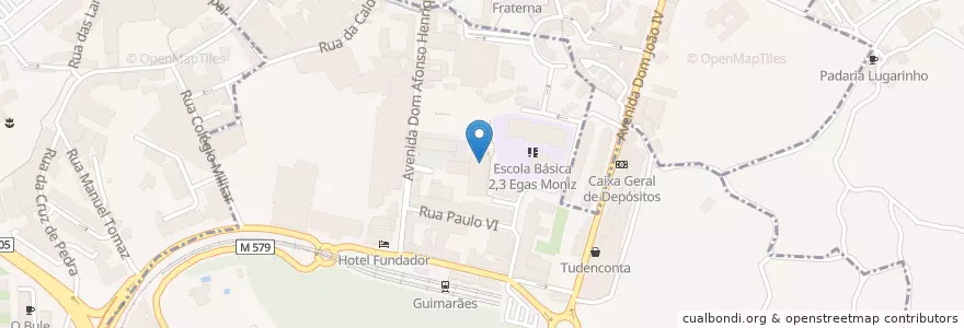 Mapa de ubicacion de Restaurante Café Concerto en Portugal, Nord, Braga, Ave, Guimarães, Urgezes.