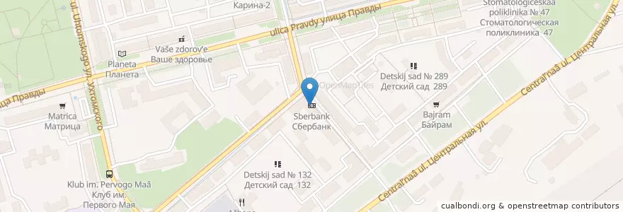 Mapa de ubicacion de Сбербанк en Rusland, Приволжский Федеральный Округ, Basjkirostan, Городской Округ Уфа.